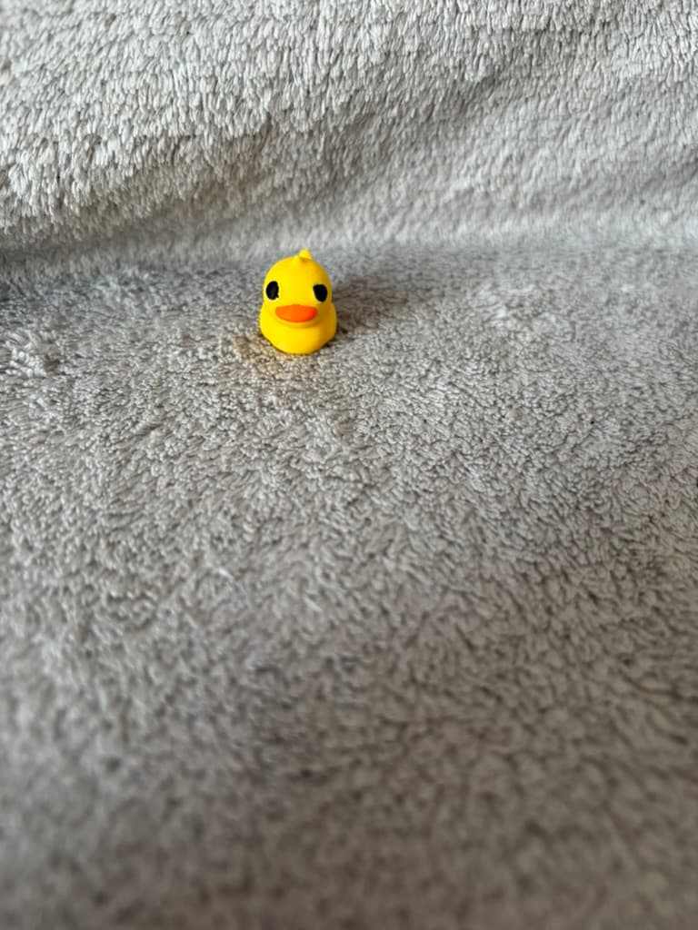 Gelbe Enten-Figur aus PLA